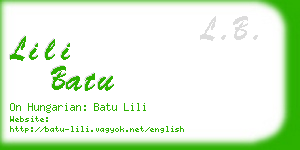 lili batu business card